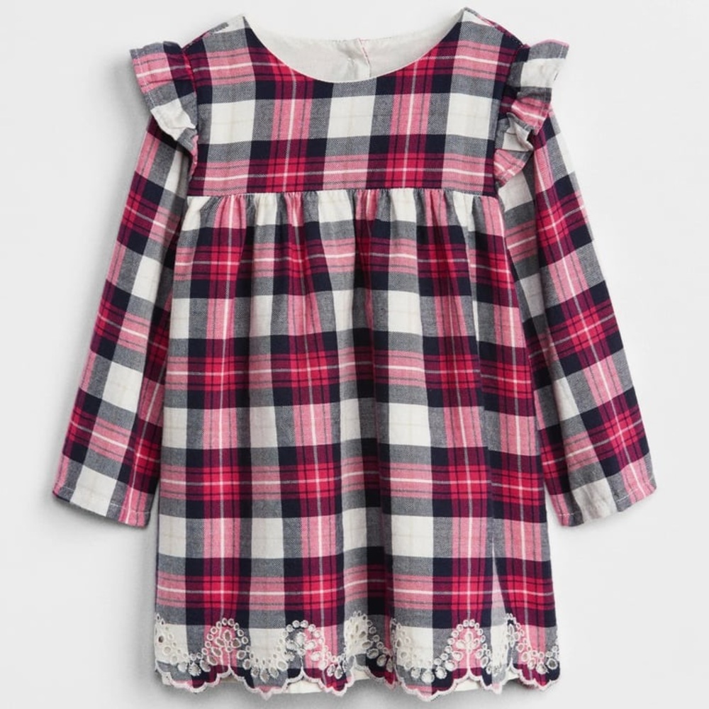 NWT Gap Baby Plaid Eyelet Dress w/ diaper cover